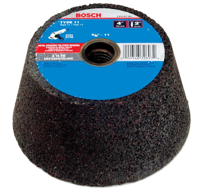 bosch FCW11M501 5 in x 2 in type 11 large angle grinder metal grinding